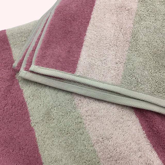 Cawö Frottiertuchserie Sense Blockstreifen 6205 blush Duschtuch 70 x 140 cm