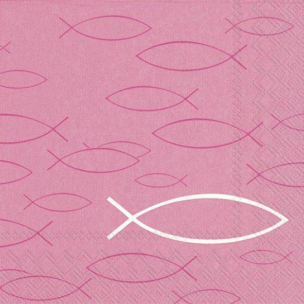 Ihr Serviette Peaceful Fish pink 33 x 33 cm