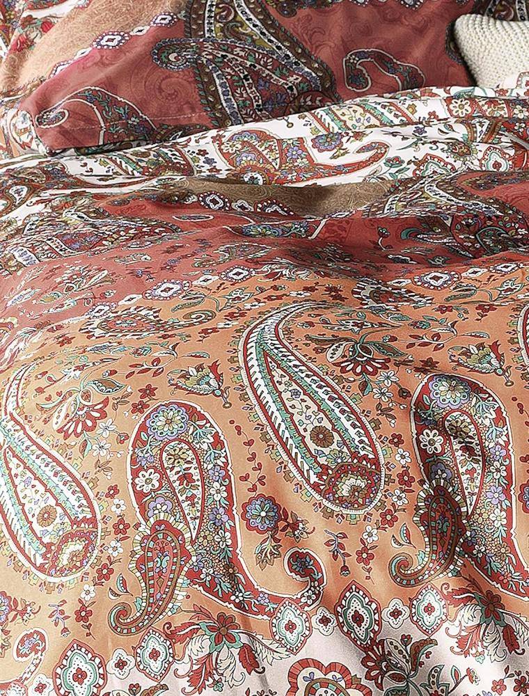 Irisette Mako-Satin Bettwäsche Gwendolyn Terracotta 135 x 200 cm