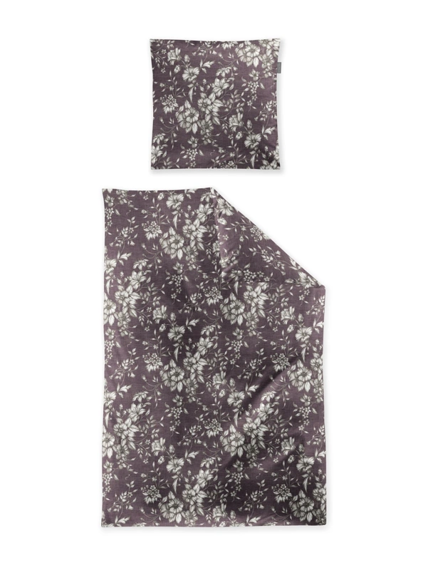 Irisette Flausch-Cotton Bettwäsche Blütenrausch Mauve 155 x 220 cm 