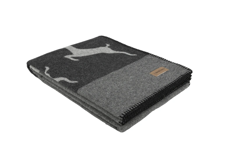 Eskimo Wollplaid Sedrun Alpenchic Hirsch 140 x 180 cm Anthrazit/Grau