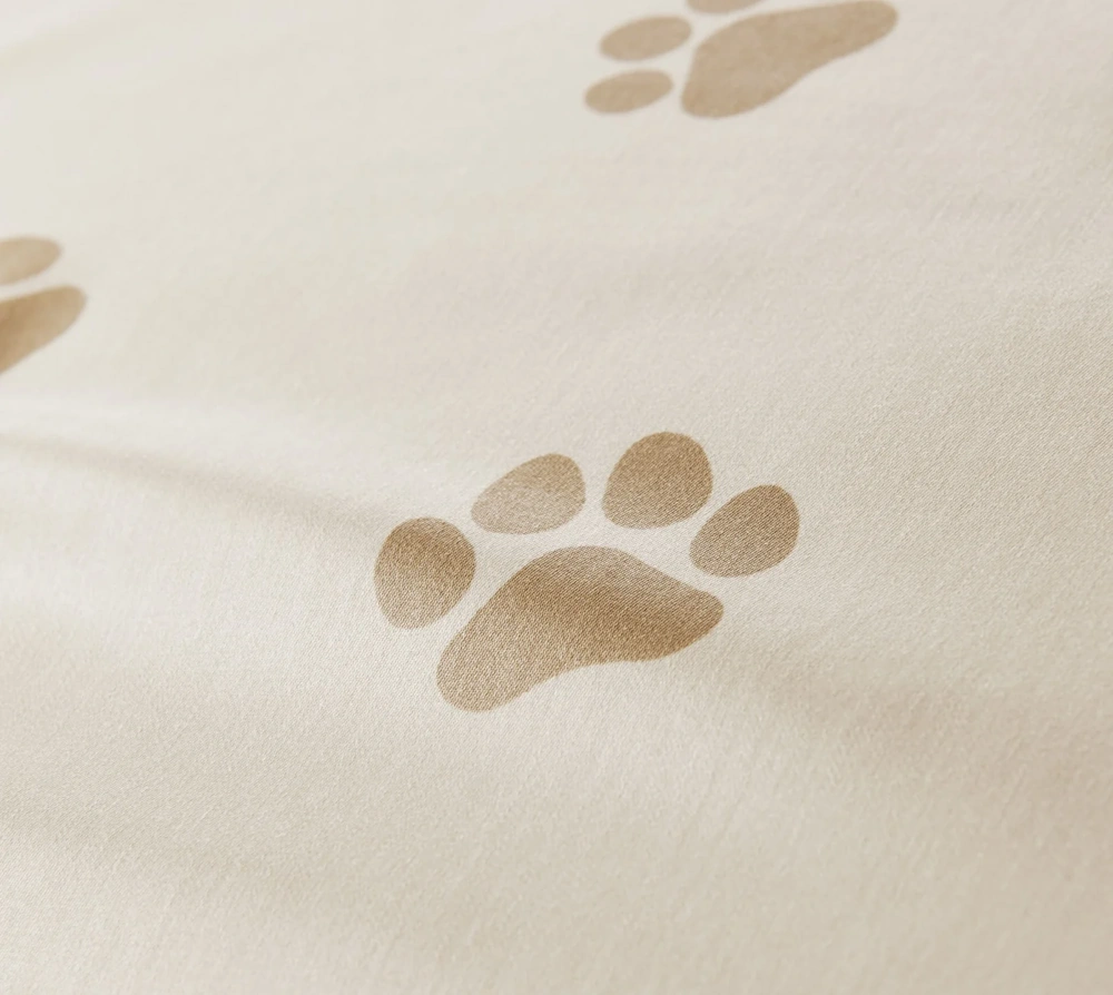 Elegante Comfort Satin Bettwäsche Paws 155 x 220 cm