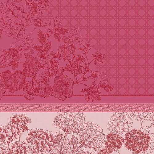 Garnier Thiebaut Serviette Geraniums Rose