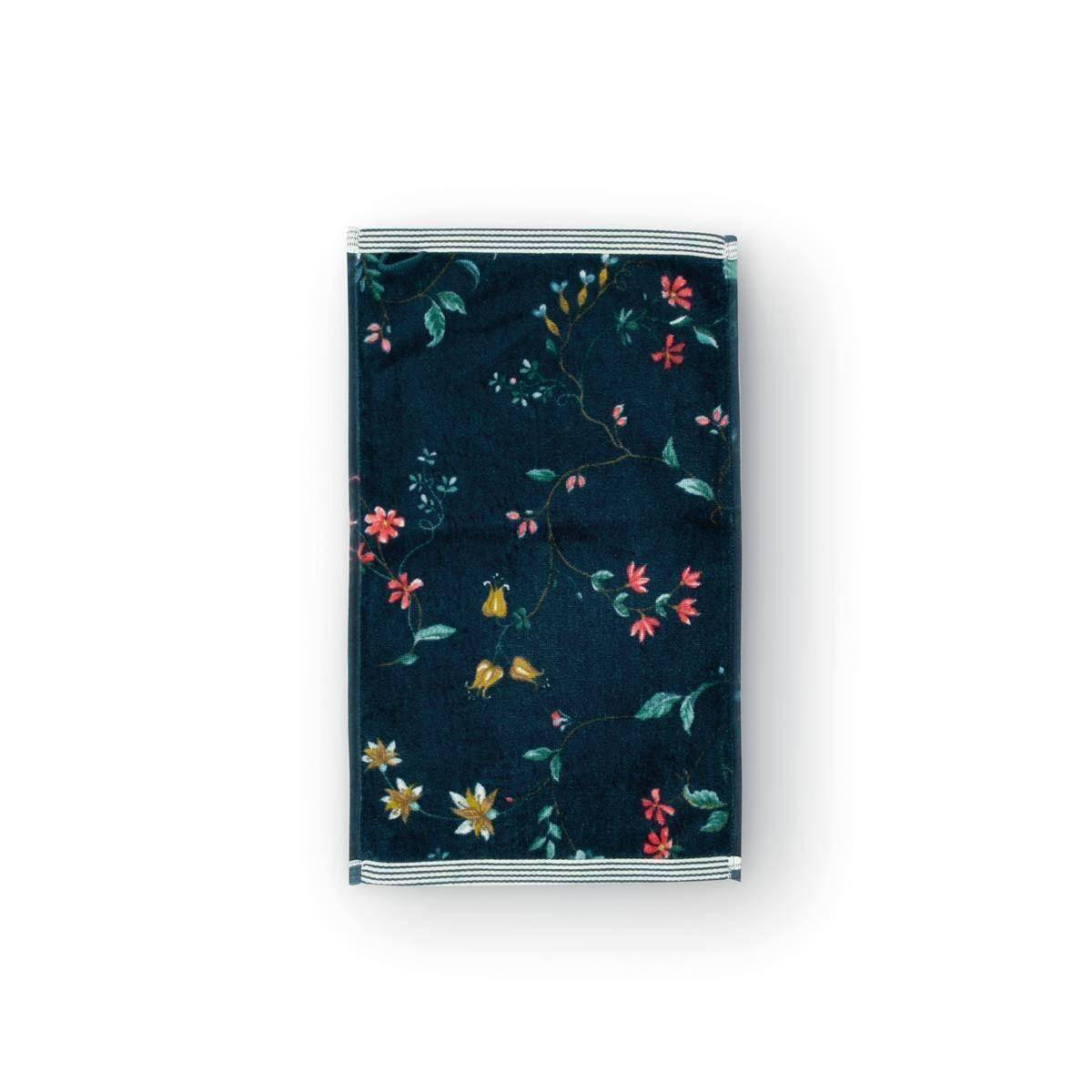 PiP Studio Les Fleurs Dark Blue Gästetuch 30 x 50 cm