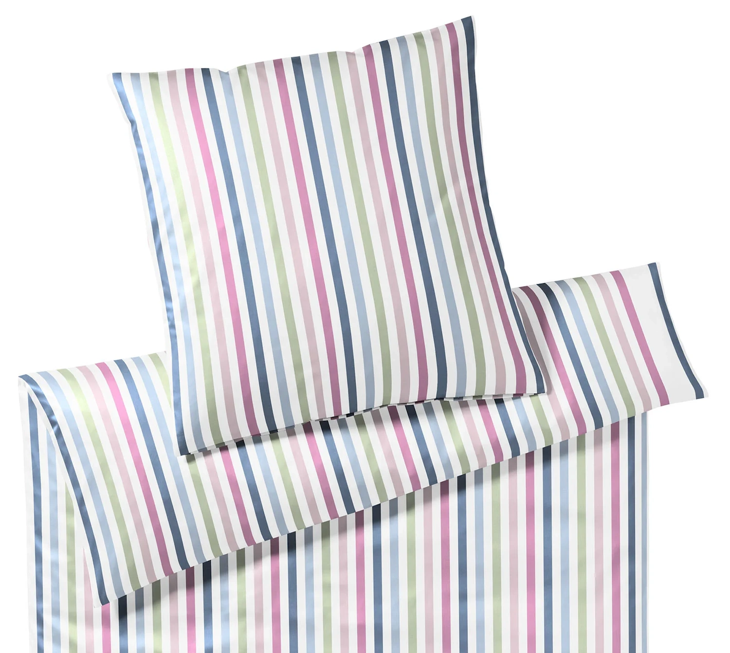 Elegante Mako Batist Bettwäsche Club Soda Salbei 135 x 200 cm