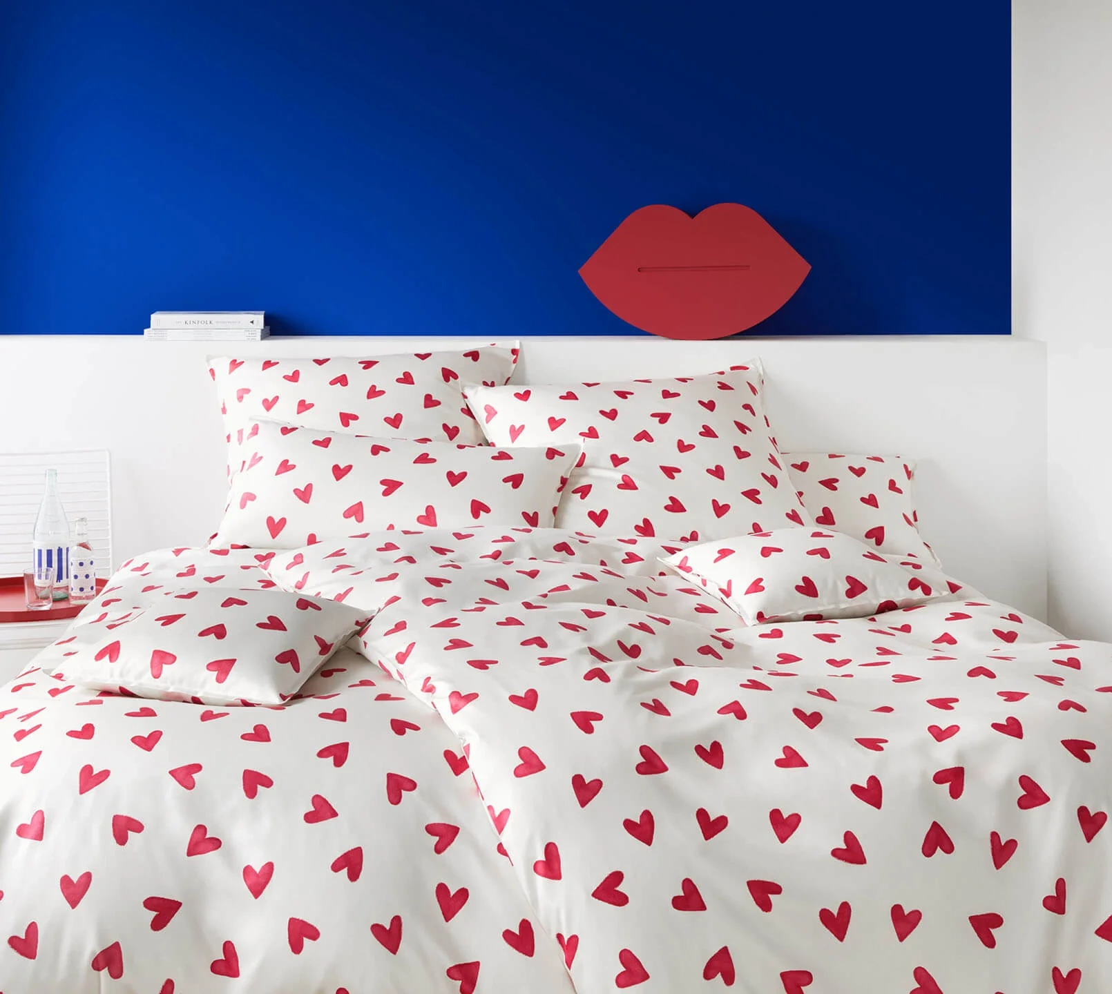 Elegante Bettwäsche Cherie in Rot 135 x 200 cm