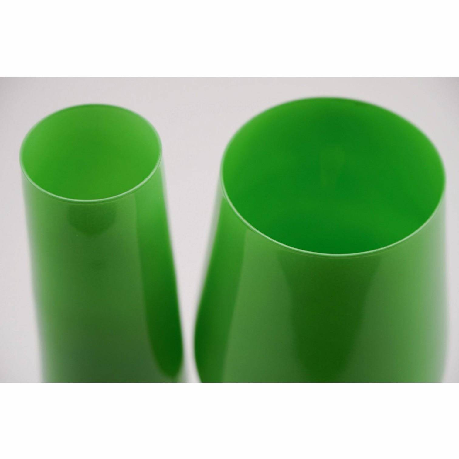 Hellgrünes Colorato Weinglas Detail Kristallglas