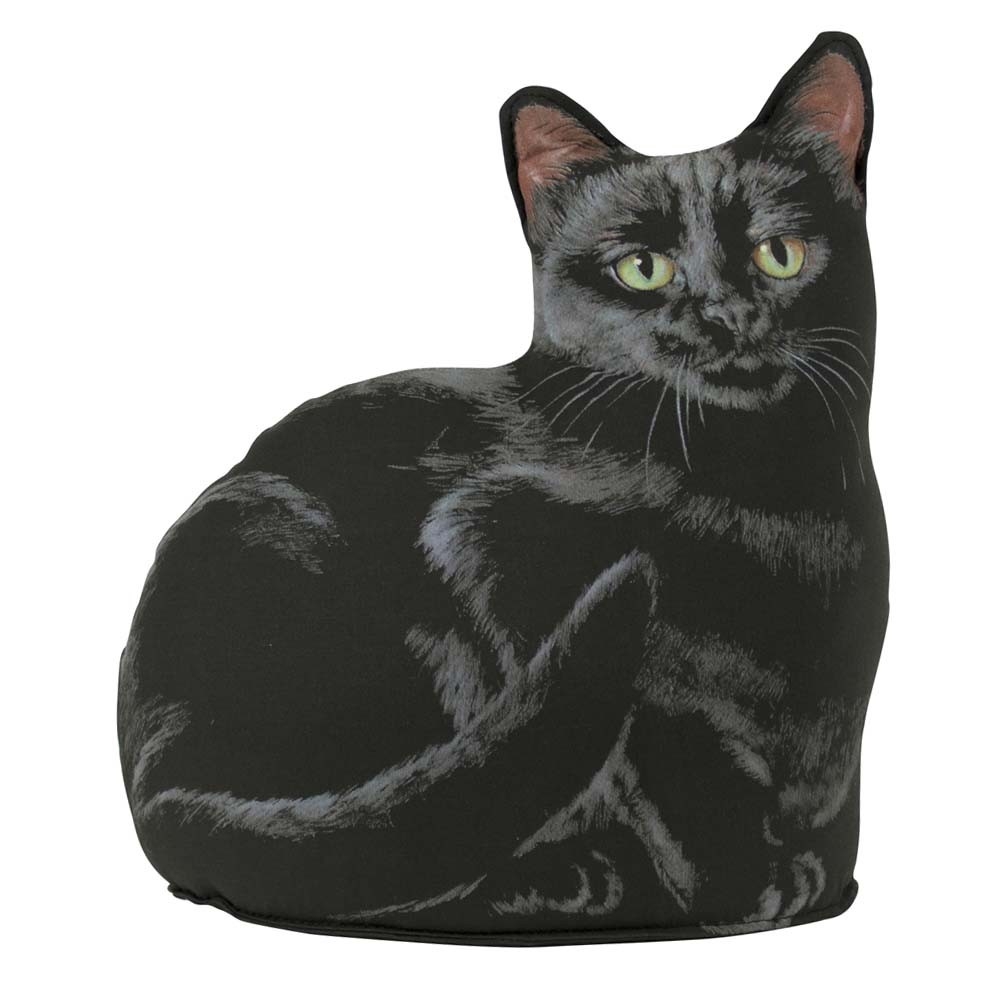 Mars & More Türstopper Katze liegend Schwarz 26 cm