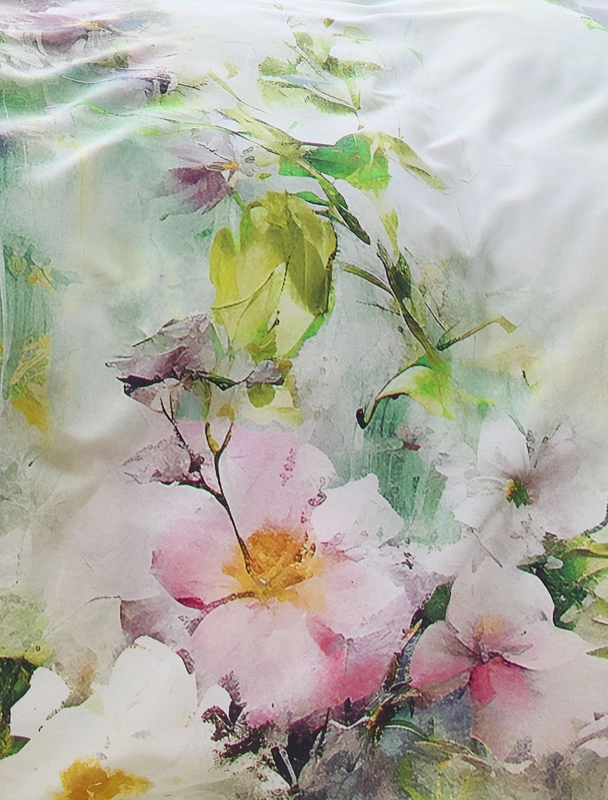 Irisette Mako-Satin Bettwäsche Florentina Grün 155 x 220 cm 