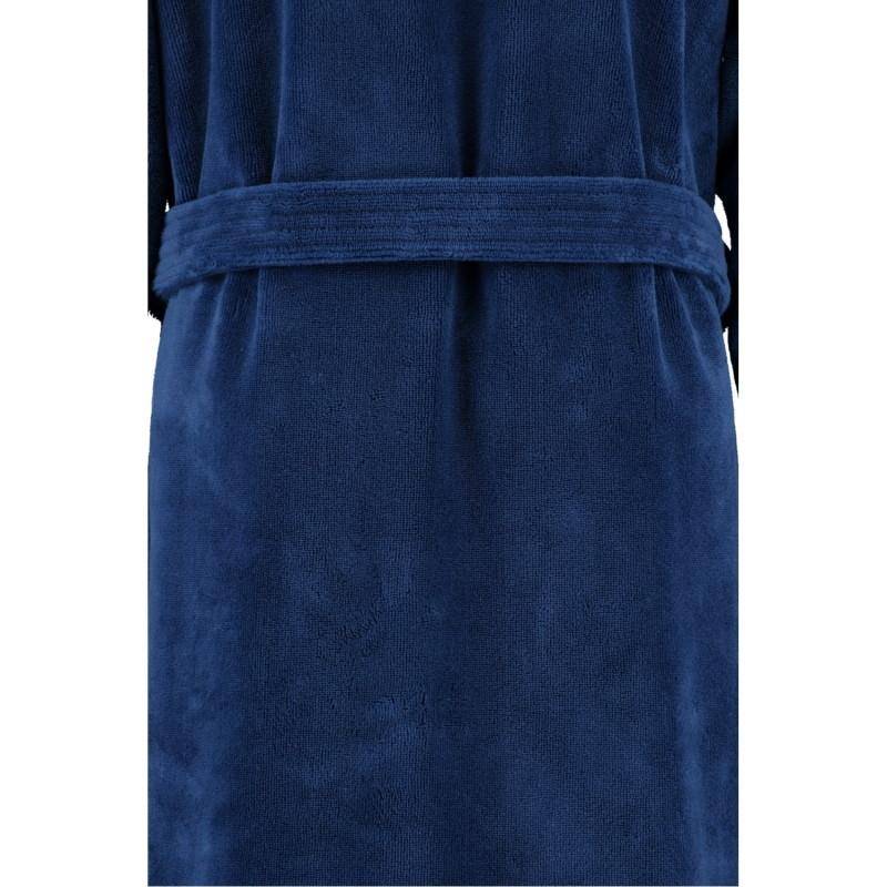 Cawö Bademantel Herren Luxury Basics 831 Col. 13 in Blau Größe 52