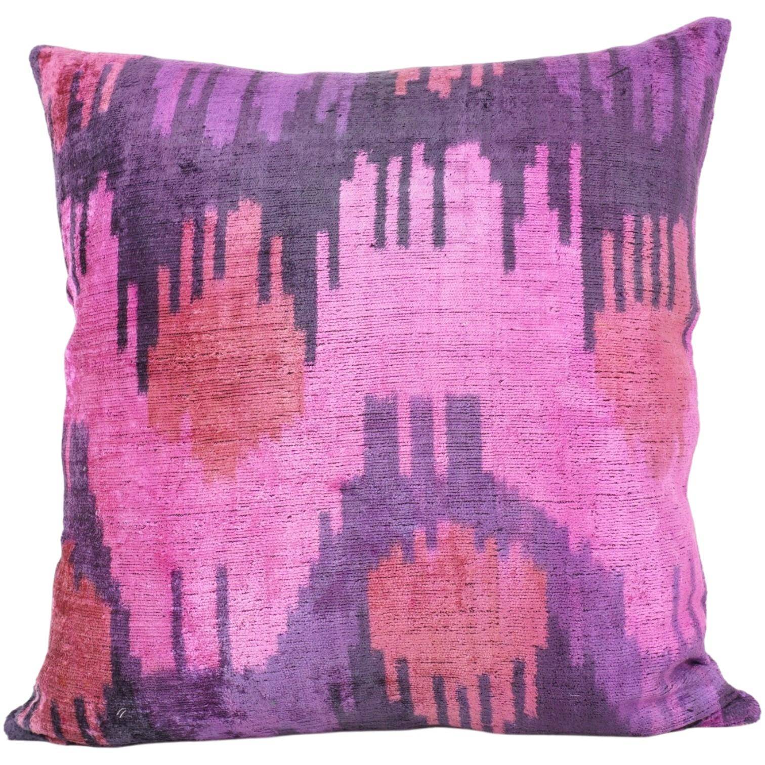 Thanks A LOT Kissenhülle Silk-Velvet Pink-Lila-Rose 50x50 cm aus 100% Seide