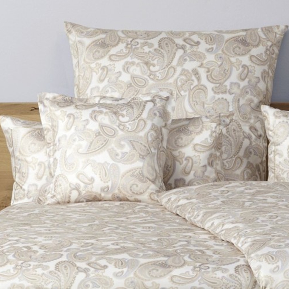 Elegante Comfort Satin Bettwäsche Luxor Sand 155 x 220 cm