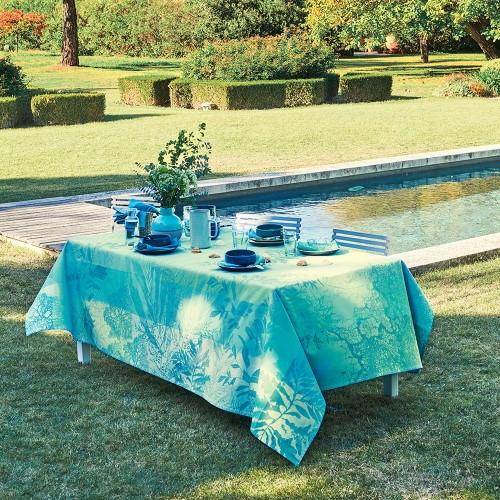 Garnier Thiebaut Mitteldecke Ouessant Turquoise 115 x 115 cm