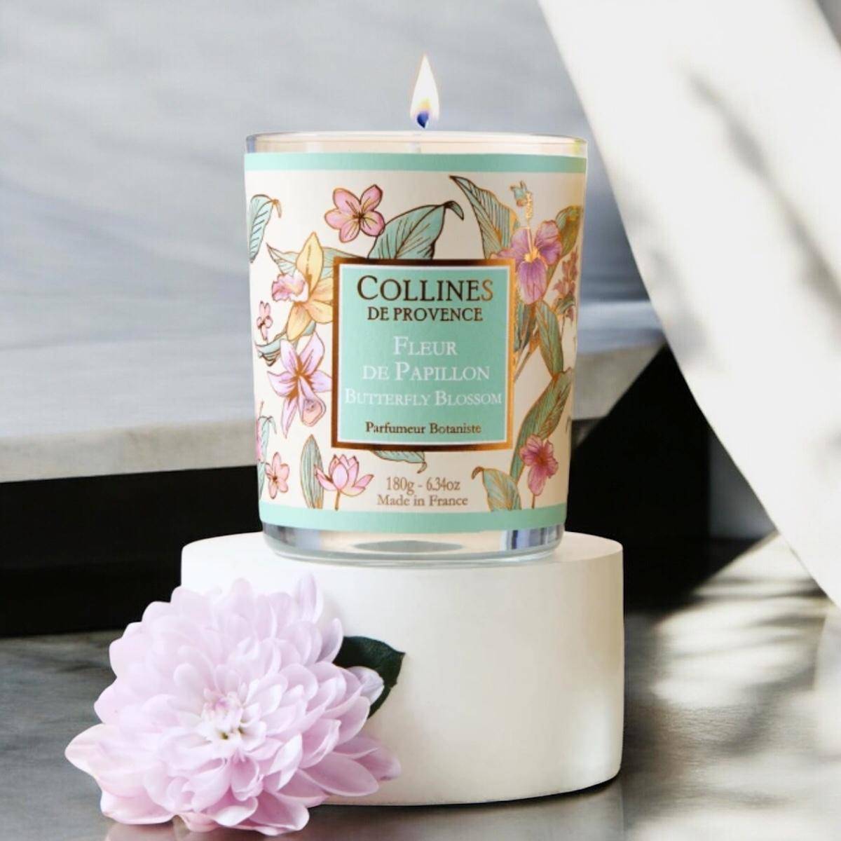 Von Collines De Provence - Duftkerze Schmetterlingsblume 180g Von Collines De Provence - Duftkerze Schmetterlingsblume 180g