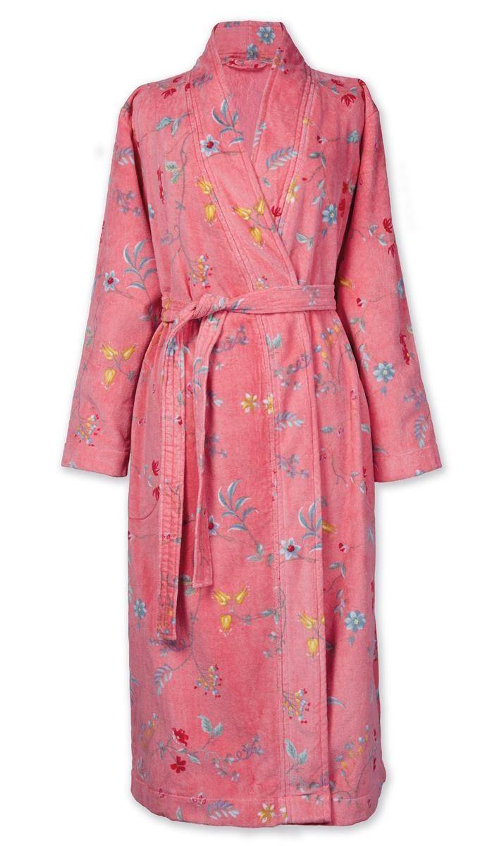 PiP Studio Bademantel Les Fleurs in Pink - Größe S
