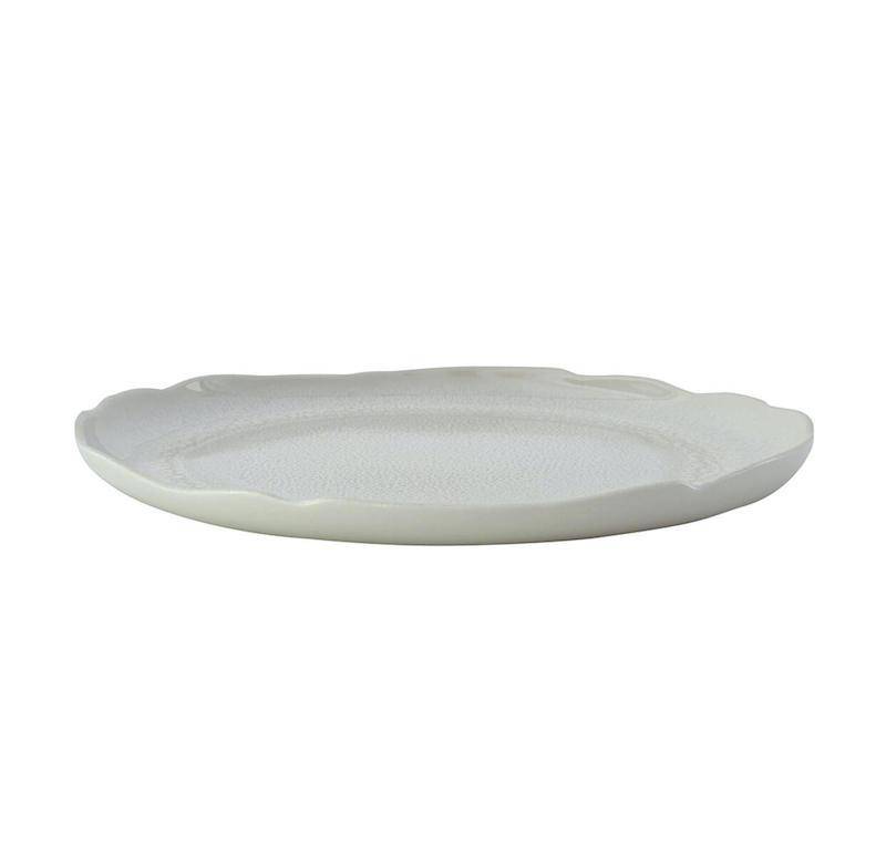 Jars Keramik Plume Fb.Perle Servierplatte 32,5 cm