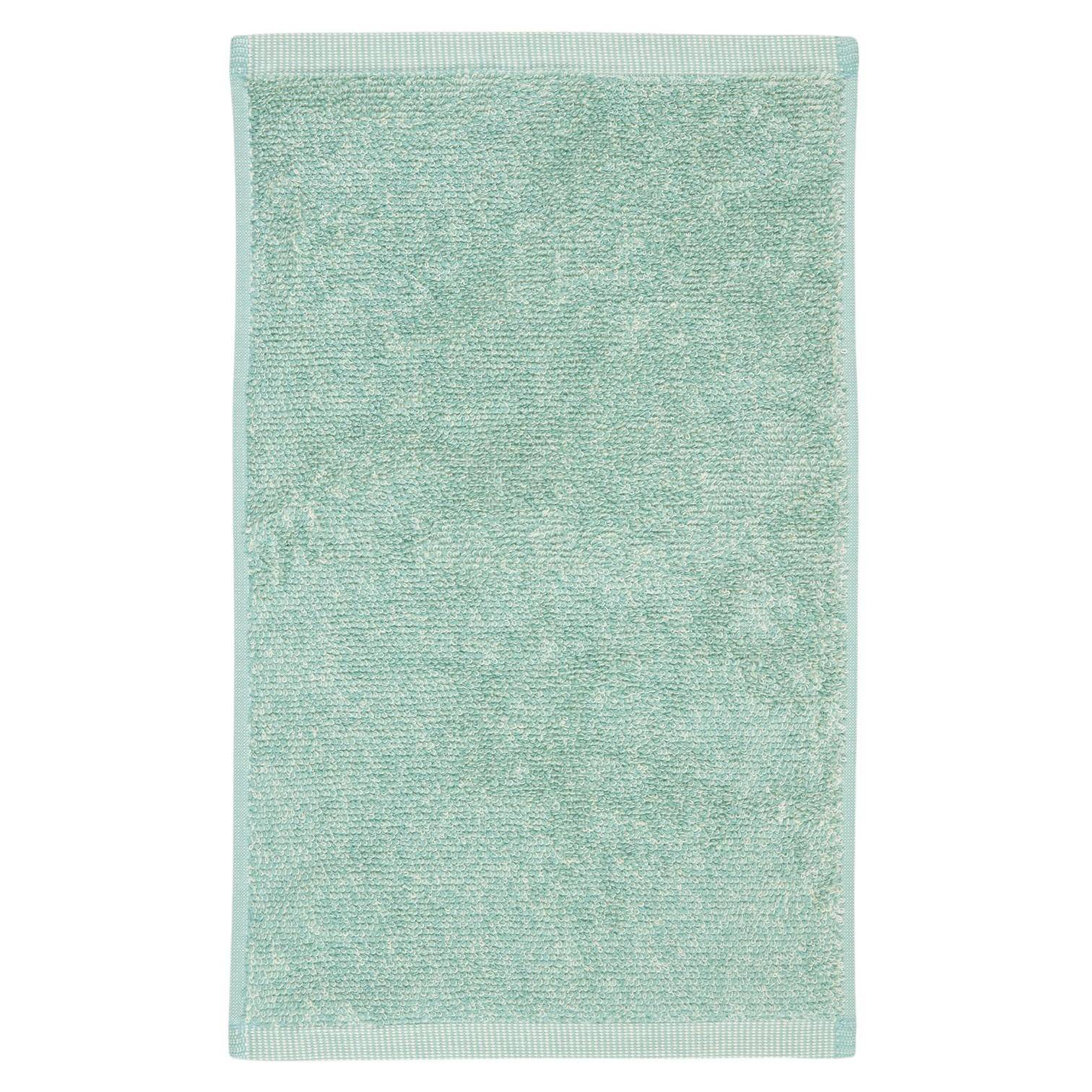MARC O’POLO Gästetuch Timeless Melange in Aquamarine 30x50 cm aus weichem Baumwoll-Frottee