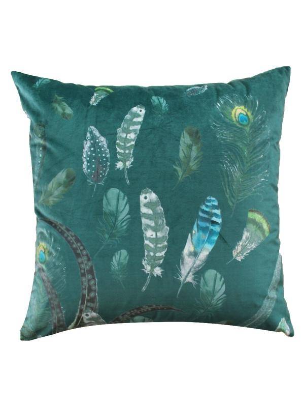 Garnier Thiebaut Kissenhülle Feathers Velours Green 30 x 50 cm
