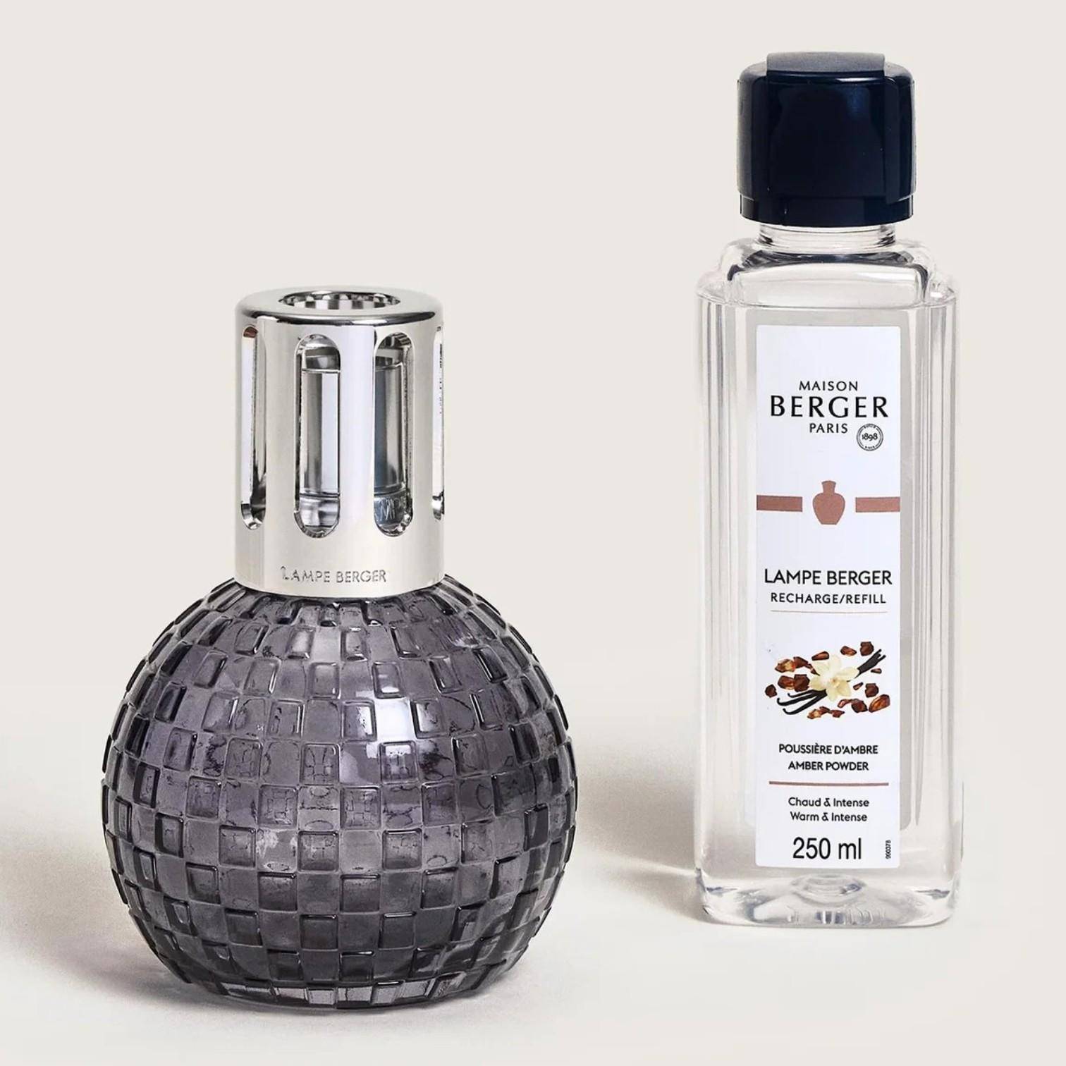 Lampe Berger Disco Grau mit Amber Duftflasche