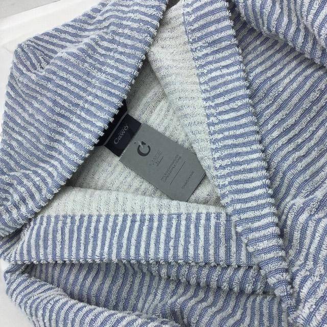 Cawö Damen Bademantel Kapuze gestreift 6221 Capri Größe 46