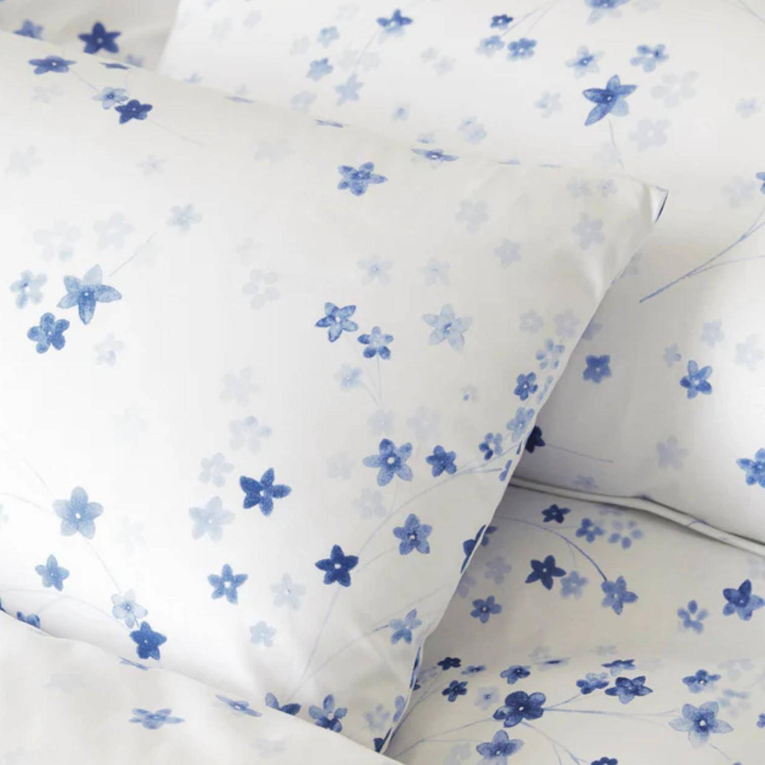 Elegante Jersey Bettwäsche Pretty Blau 135 x 200 cm