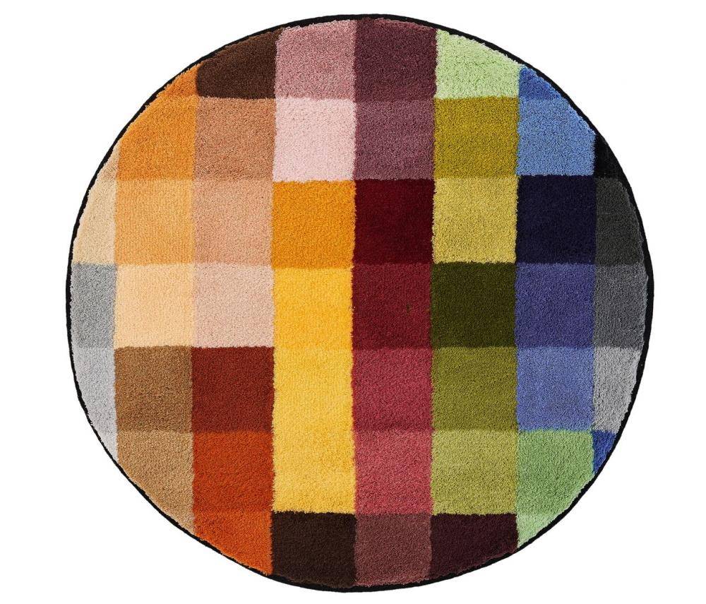 Kleine Wolke Badteppich Cubetto 90 cm rund - Multicolor