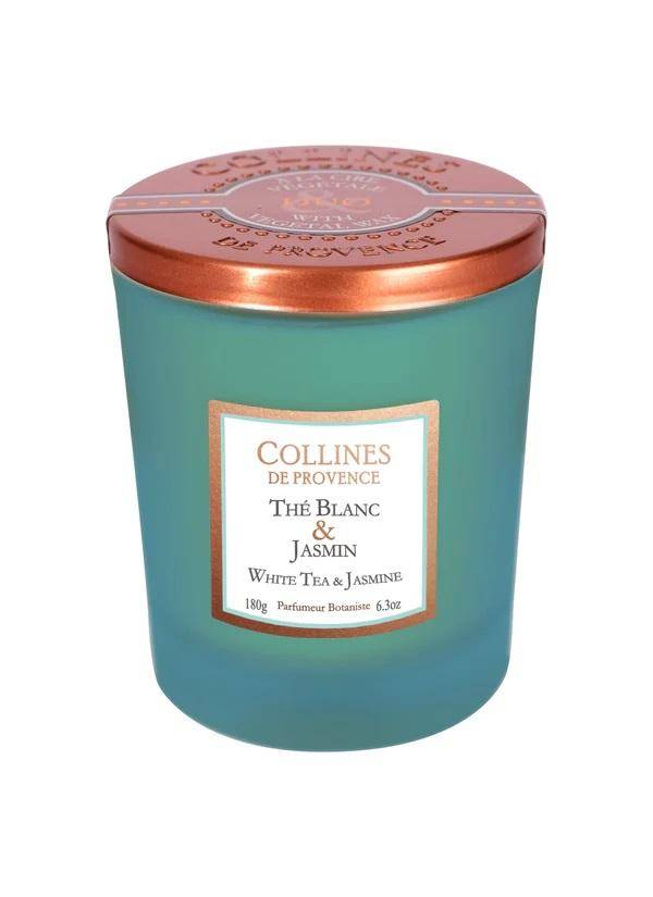 Von Collines De Provence - Duftkerze Weißer Tee und Jasmin 180g