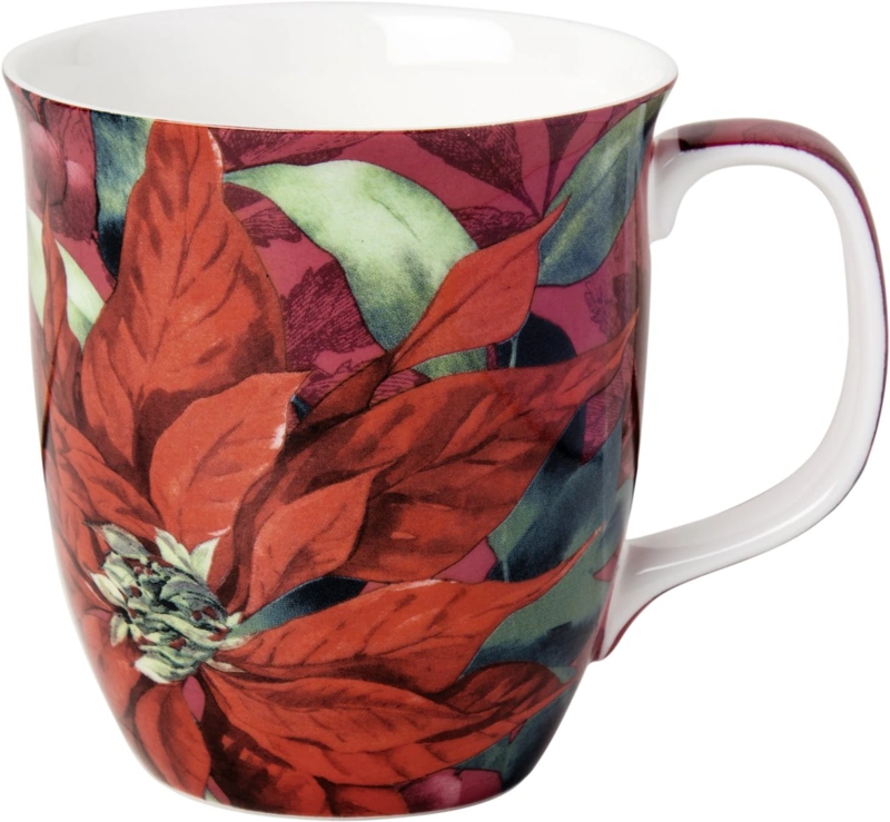 ihr Bone China Becher God Jul Red