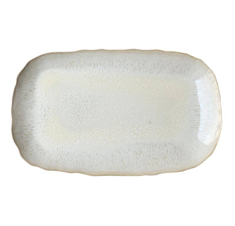 Jars Keramik Plume Fb.Perle Servierplatte 40 x 25 cm