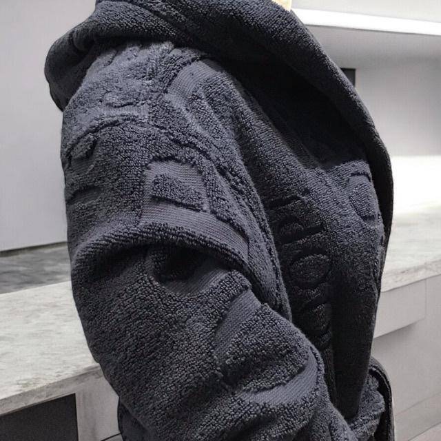 JOOP! Herren Bademantel Kapuze Uni Farbe Marine Größe 54/56
