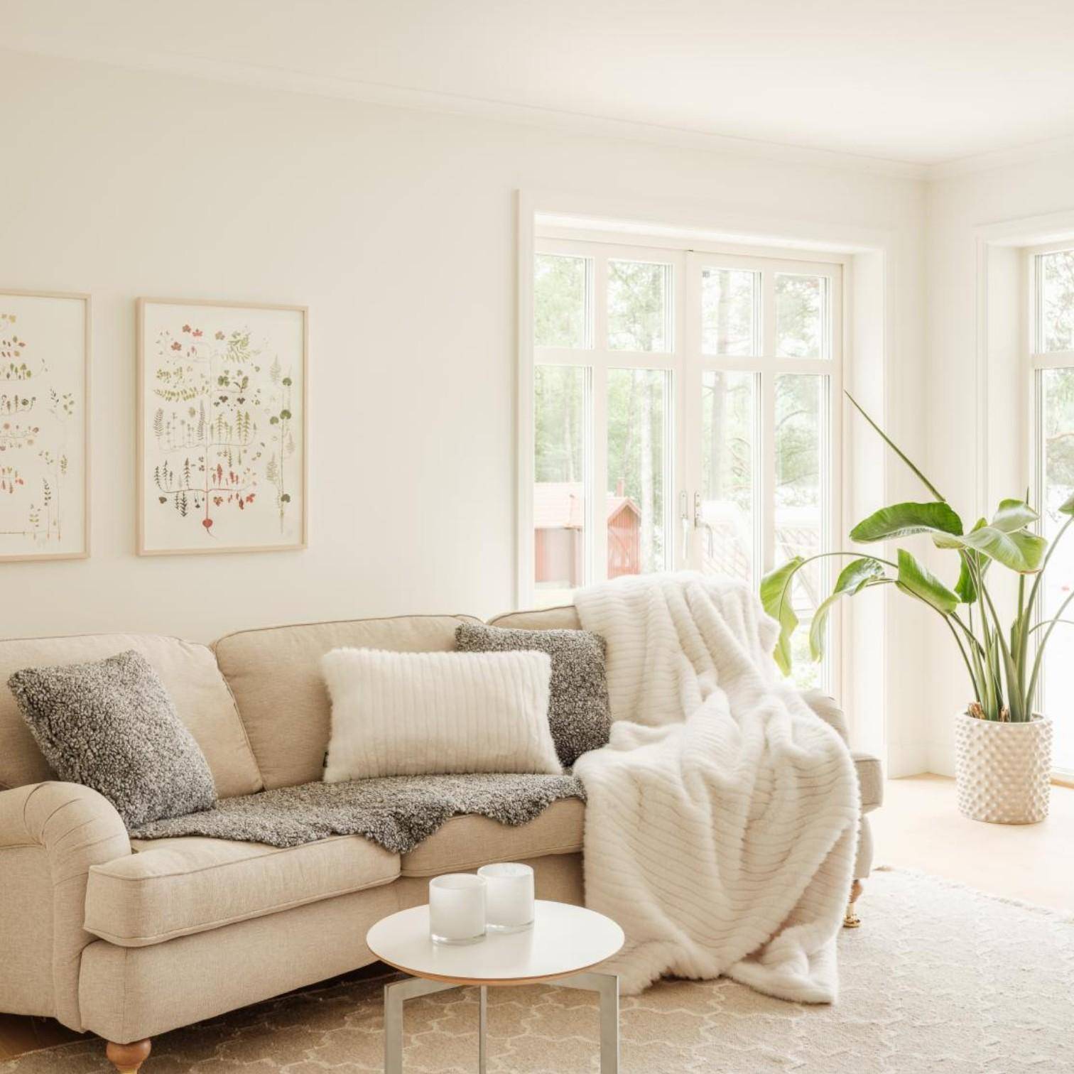 Skinnwille Dekokissen Grace Ivory L 40 x 60 cm