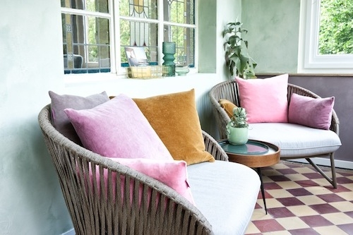 Farbenfreunde Kissenhülle Croco Green in 50 x 50 cm