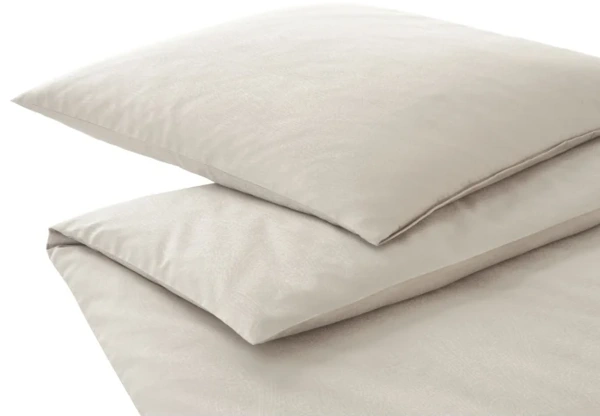 Elegante Jacquard Satin Bettwäsche Paisley Greige 135 x 200 cm