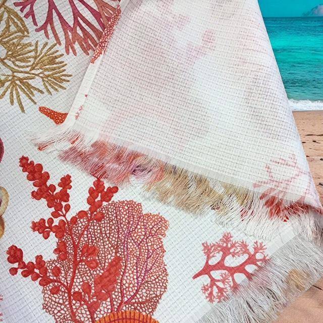 Garnier Thiebaut Fouta Seashell Corail 87 x 188 cm