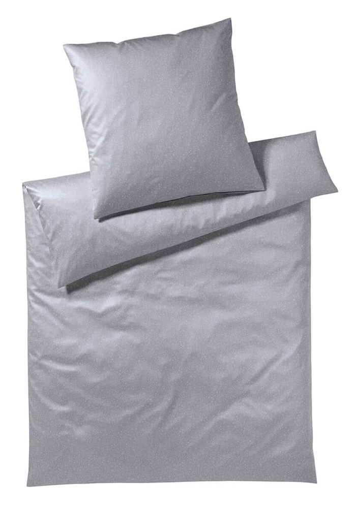 Elegante Jersey Bettwäsche Mellow Silber 155 x 220 cm