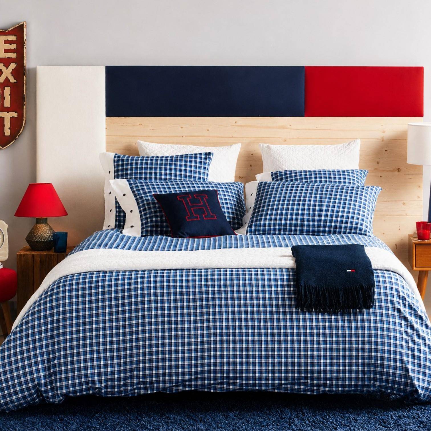 Tommy Hilfiger Bettwäsche Tartan Blau 135 x 200 cm