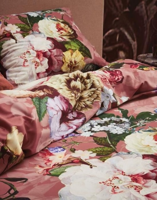 Essenza Bettwäsche Fleur Dusty Rose 155 x 220 + 80 x 80 cm