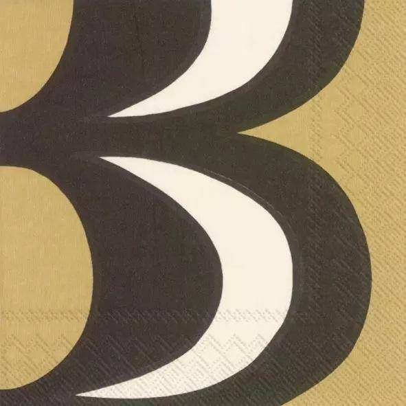 ihr Lunch Servietten Marimekko Kaivo Black Cream 33 x 33 cm