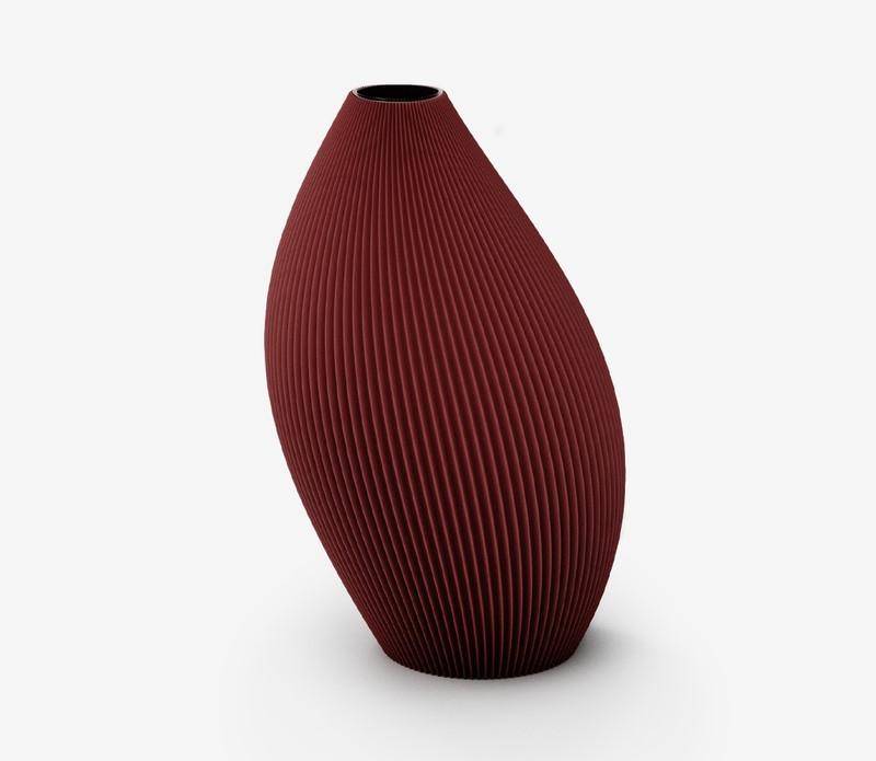 Recozy Bent 1 - Vase Ruby Red