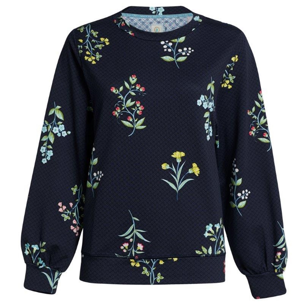 PiP Studio Tulipa Winter Wonderland XL Sweater Dark Blue Größe S