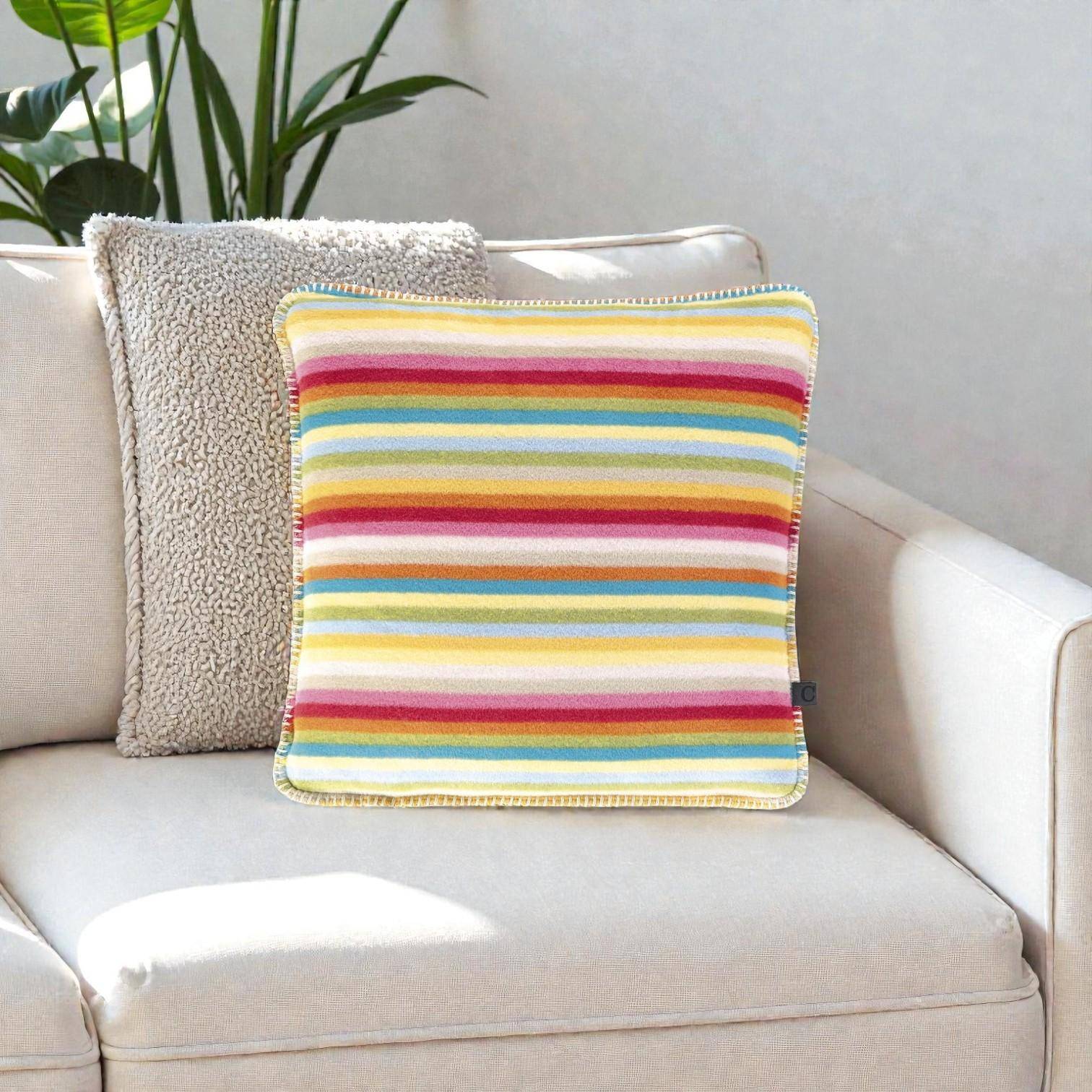 Cawö Kissenhülle Lifestyle Streifen 70080 Multicolor 50 x 50 cm
