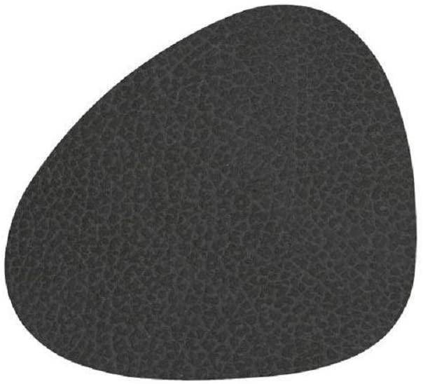 Lind DNA Glasuntersetzer Curve Hippo Black-Anthracite in 11 x 13 cm