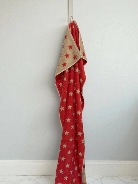 Cawö Duschtuch New Stars Rot 70 x 140 cm