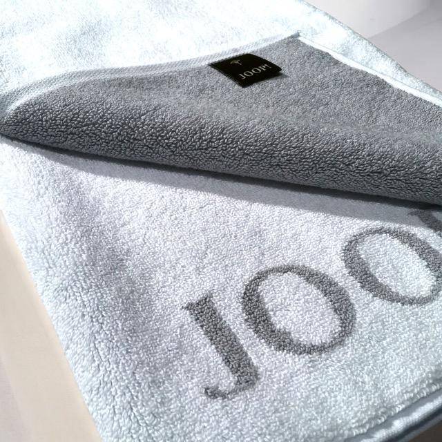 Joop! Frottiertuchserie Classic Doubleface 1600 Badematte/Duschvorlage Weiß/Silber