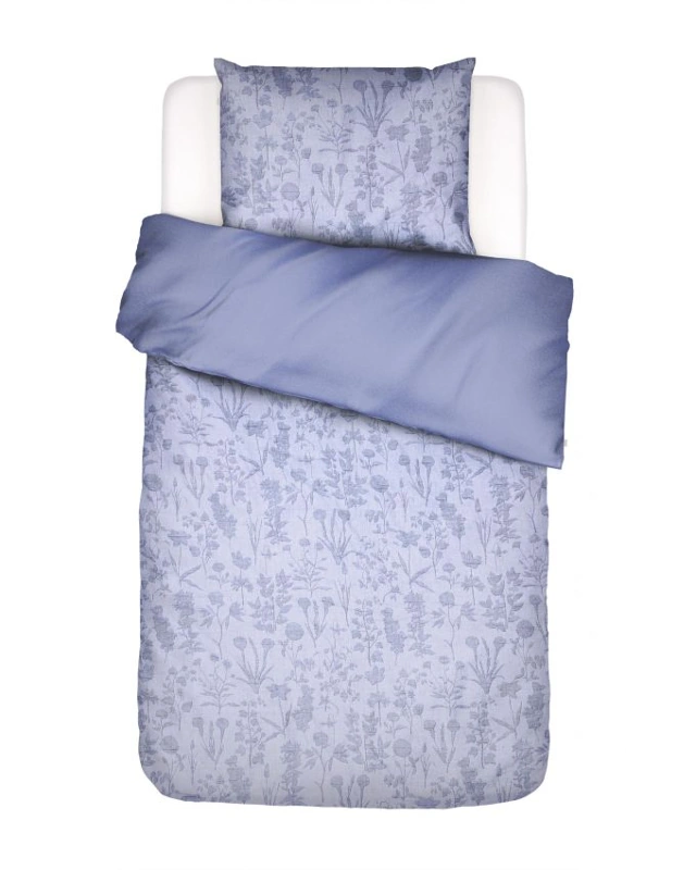 ESSENZA Baumwoll-Bettwäsche Maribel Lavender Blue 135 x 200 cm + 80 x 80 cm