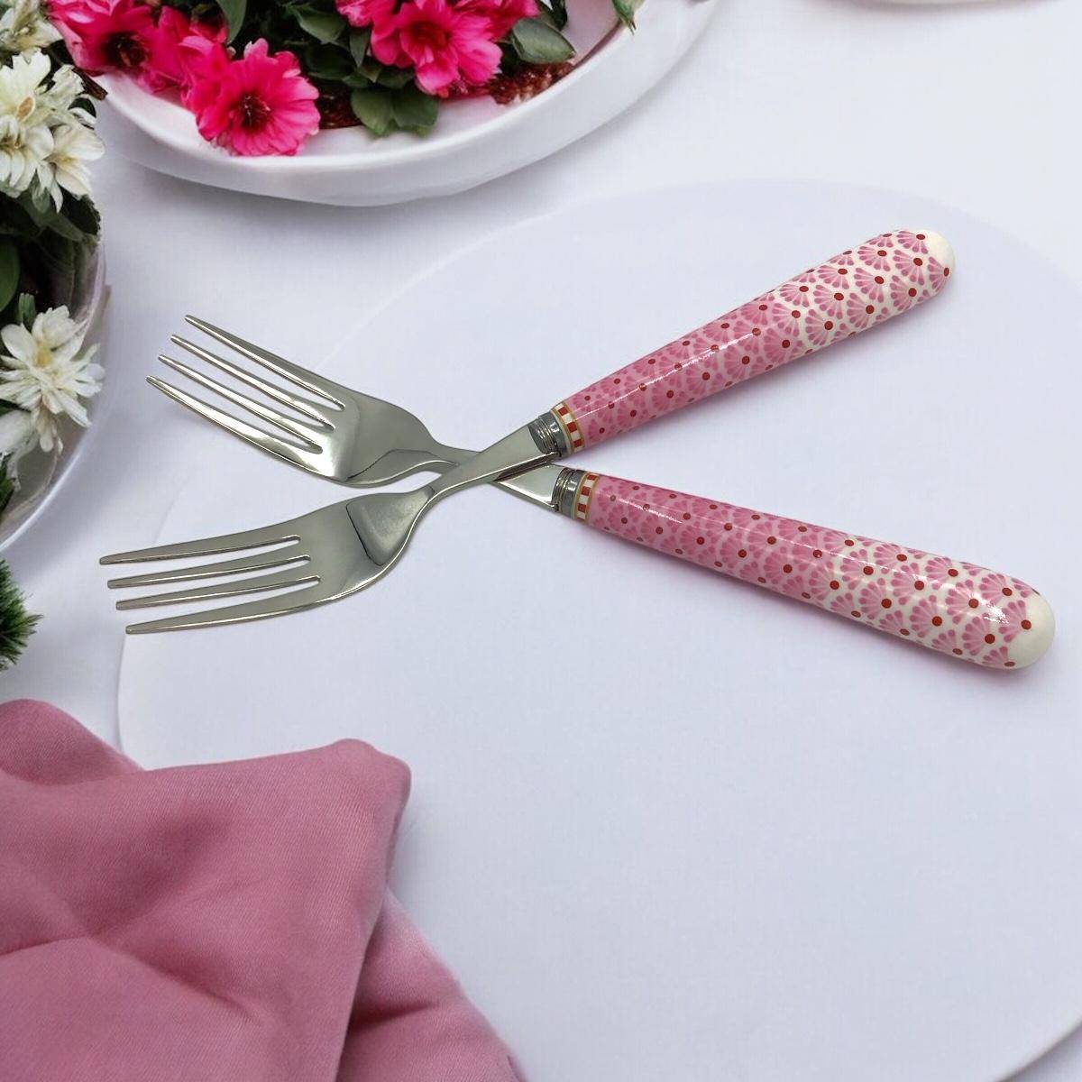PiP Studio Fork Floral Pink 20 cm