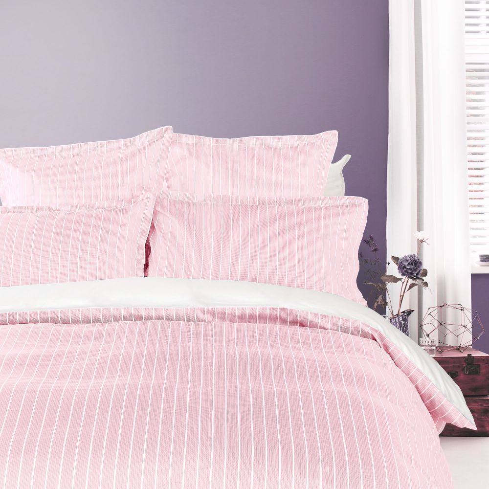 Tommy Hilfiger Kissenhülle zur Bettwäsche Pink Reyaud 40 x 80 cm