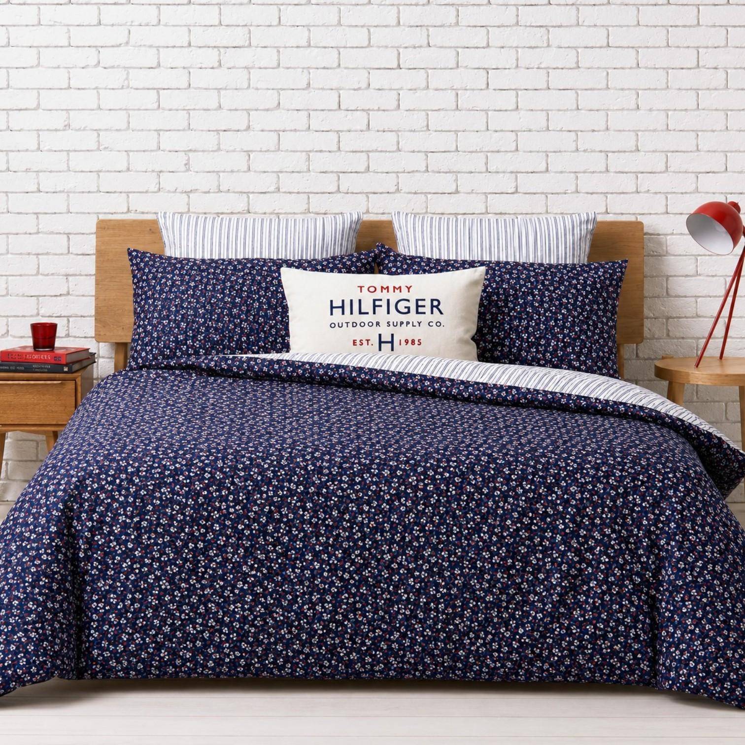 Tommy Hilfiger Bettwäsche Folk Flowers Denim 200 x 200 cm