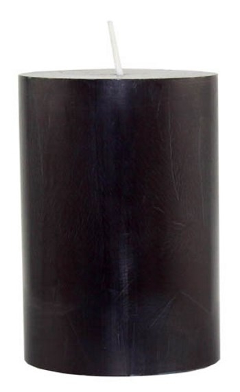 Kaheku Cylinderkerze Silea Stearin Schwarz 15 cm hoch