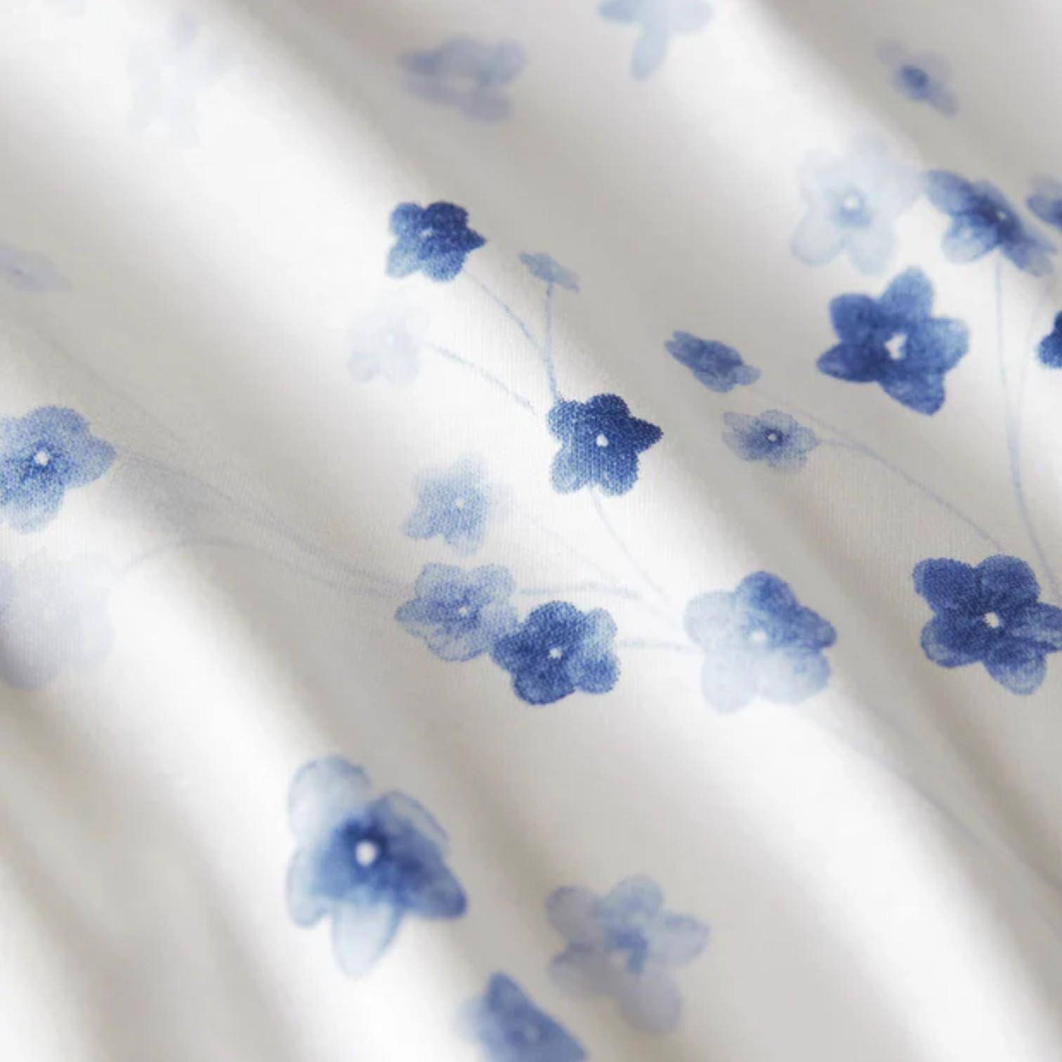Elegante Jersey Bettwäsche Pretty Blau 135 x 200 cm